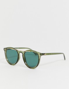 Круглые солнцезащитные очки с зелеными стеклами Le Specs fire starter-Зеленый