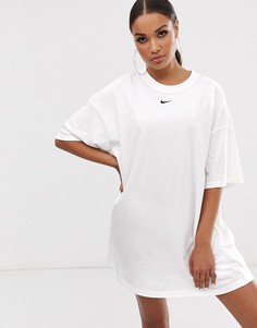 Белое платье-футболка Nike-Белый