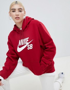 Худи с логотипом-галочкой Nike Sb-Красный