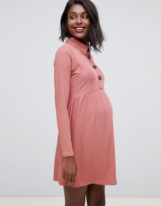 Свободное платье мини для кормящих мам ASOS DESIGN Maternity-Розовый