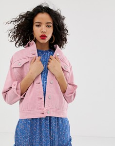 Oversize джинсовая куртка Vero Moda-Фиолетовый