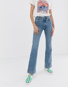 Расклешенные джинсы с завышенной талией Wrangler-Синий