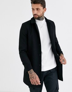 Черное полупальто Only & Sons-Черный