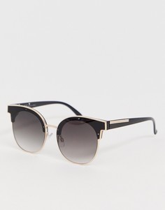 Черные солнцезащитные очки в стиле ретро River Island-Коричневый