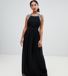 Платье макси с отделкой TFNC Petite Bridesmaid-Черный