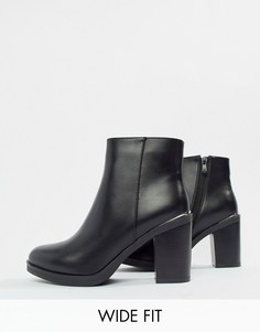 Черные ботильоны для широкой стопы RAID Lorena-Черный