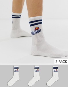 Набор из 3 пар белых носков ellesse Pullo-Белый