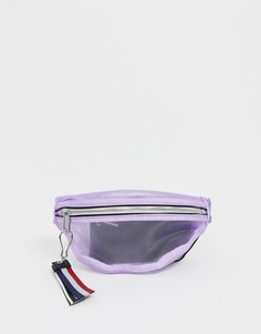 Сетчатая сумка-кошелек с фирменной лентой Tommy Jeans-Фиолетовый