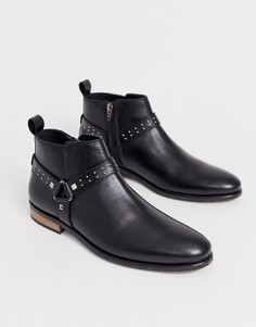 Черные кожаные ботинки челси в стиле вестерн Depp London-Черный