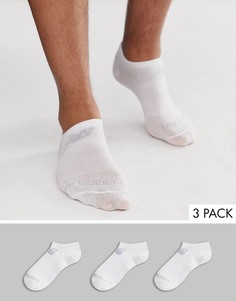 Набор белых невидимых носков New Balance - 3 пары-Белый