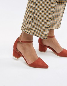 Туфли на среднем каблуке с острым носом Truffle Collection-Красный