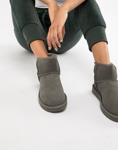 Серые ботинки UGG Classic Mini II-Серый