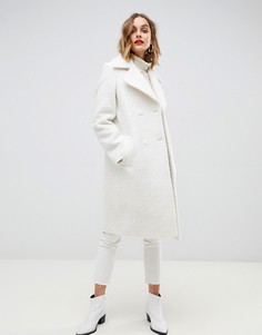 Свободное плюшевое пальто Gianni Feraud-Белый