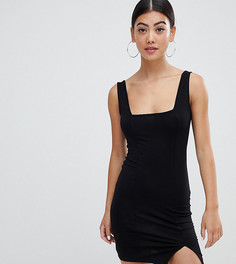 Облегающее платье мини ASOS DESIGN Petite-Черный