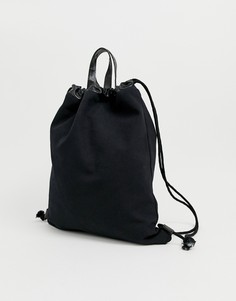 Черная сумка-тоут с затягивающимся шнурком Mi-Pac эксклюзивно для ASOS-Черный