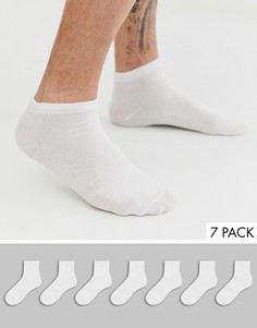 7 пар белых спортивных носков Only & Sons-Белый