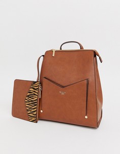 Коричневый рюкзак с кошельком с тигровым принтом Dune-Светло-коричневый