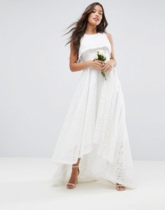 Кружевное платье макси ASOS BRIDAL-Белый