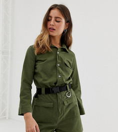 Зеленый ромпер в стиле милитари Bershka