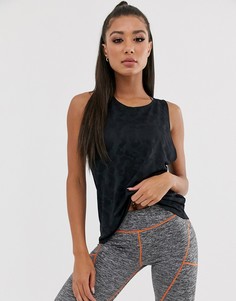 Полупрозрачная майка с камуфляжным принтом ASOS 4505-Черный