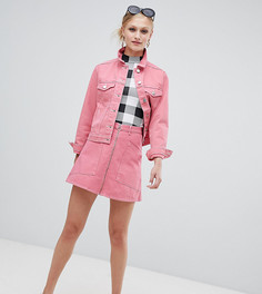 Джинсовая юбка Monki-Розовый