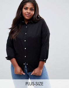 Джинсовая рубашка на пуговицах Missguided Plus-Черный