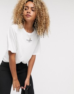 Футболка с текстовым логотипом Cheap Monday-Белый