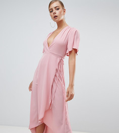 Платье миди с запахом Missguided-Розовый