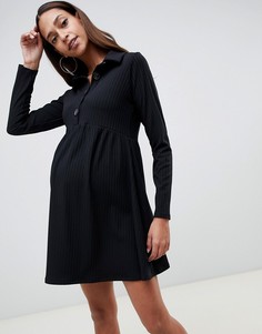 Свободное платье мини для кормящих мам ASOS DESIGN Maternity-Черный