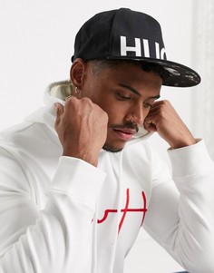 Черная кепка с контрастным логотипом HUGO-Черный