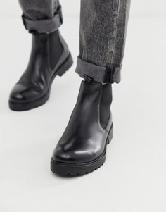 Кожаные ботинки челси на массивной подошве Depp - London-Черный