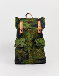 Оранжевый рюкзак с камуфляжным принтом Consigned-Зеленый