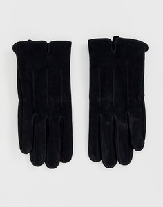 Черные замшевые перчатки для сенсорных экранов Barneys Original-Черный Barneys Originals