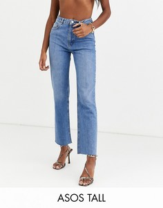 Расклешенные джинсы с завышенной талией ASOS DESIGN Tall-Синий