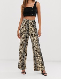 Широкие брюки с леопардовым принтом AX Paris-Мульти