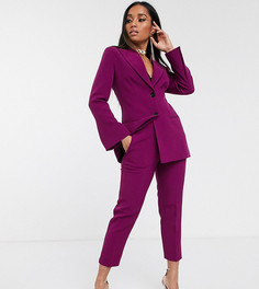 Фиолетовые зауженные брюки ASOS DESIGN Petite-Фиолетовый цвет