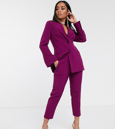Фиолетовые зауженные брюки ASOS DESIGN Petite-Фиолетовый цвет