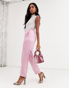 Прямые брюки на молнии Atoir-Розовый цвет
