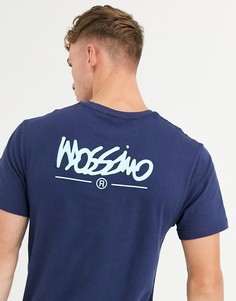 Темно-синяя футболка с логотипом Mossimo-Темно-синий