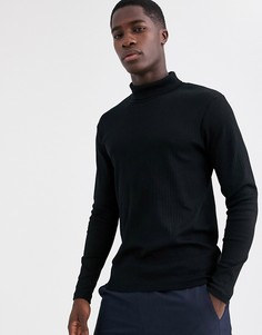 Черная водолазка в рубчик Jack & Jones Premium-Черный