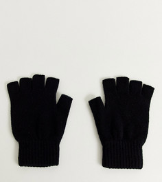 Черные перчатки без пальцев из овечьей шерсти Glen Lossie-Серый