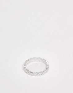 Серебристое кольцо с отделкой в виде сердца Ted Baker-Серебряный