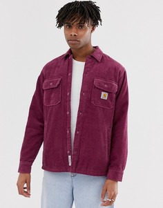 Вельветовая куртка-рубашка цвета фуксии Carhartt WIP-Розовый
