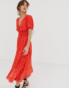 Платье миди с принтом Cleobella Olivia-Красный