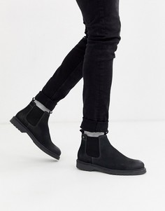 Черные кожаные ботинки челси Jack & Jones-Черный