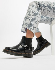 Черные кожаные ботинки челси на массивной подошве с ремешками Dr Martens Wincox-Черный