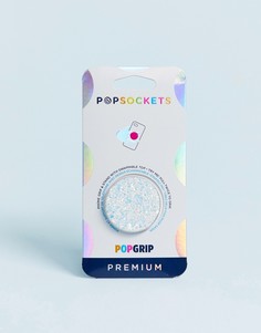 Белая подставка для телефона с блестками Popsockets Sparkle Snow-Мульти