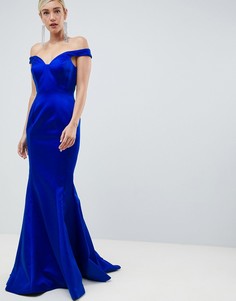 Платье с вырезом сердечком Jovani-Синий