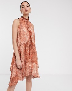 Платье со змеиным принтом Soaked In Luxury-Мульти