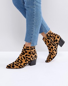 Ботинки с леопардовым принтом Office-Мульти